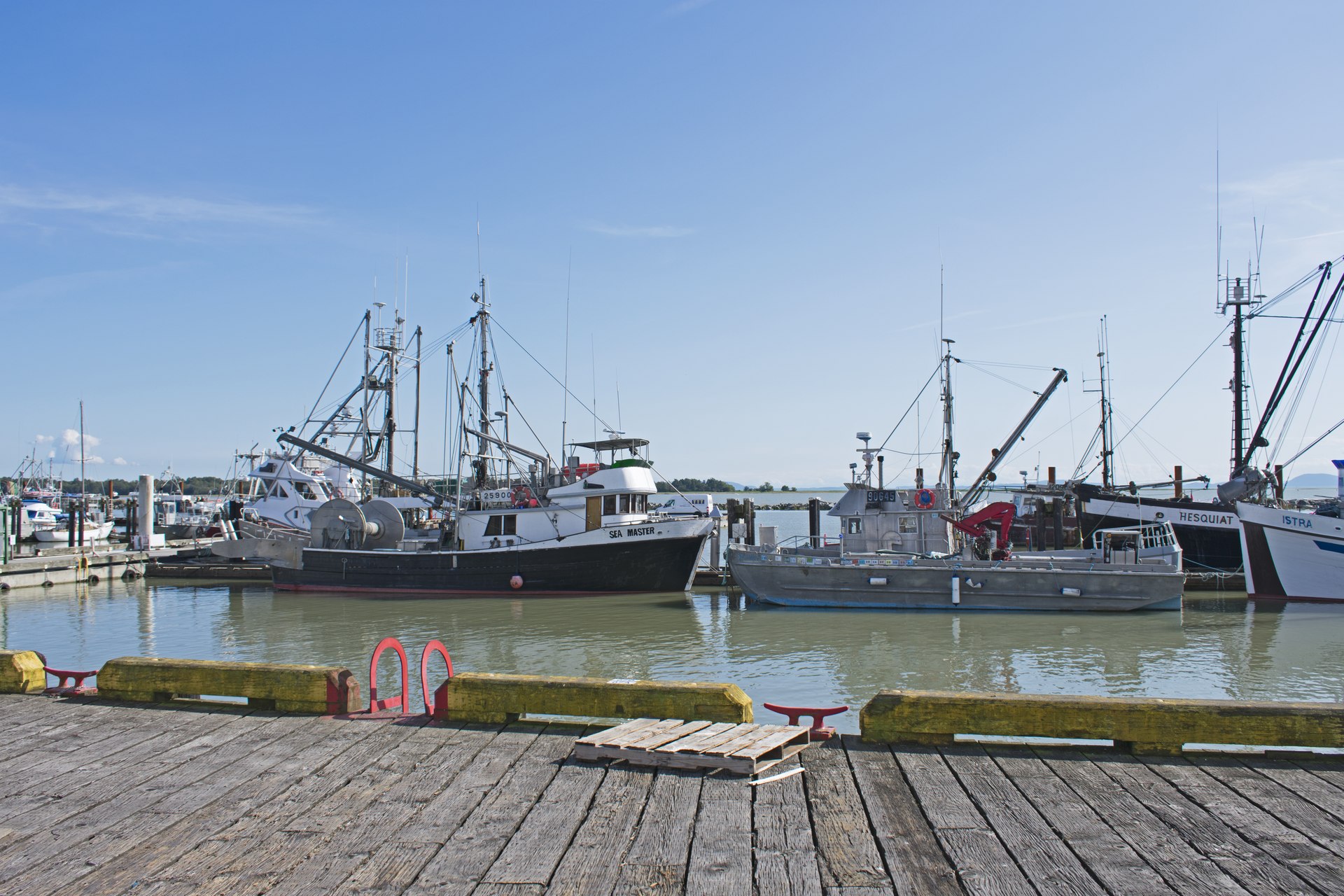 Fishing boats moored at Steveston Harbour, Richmond