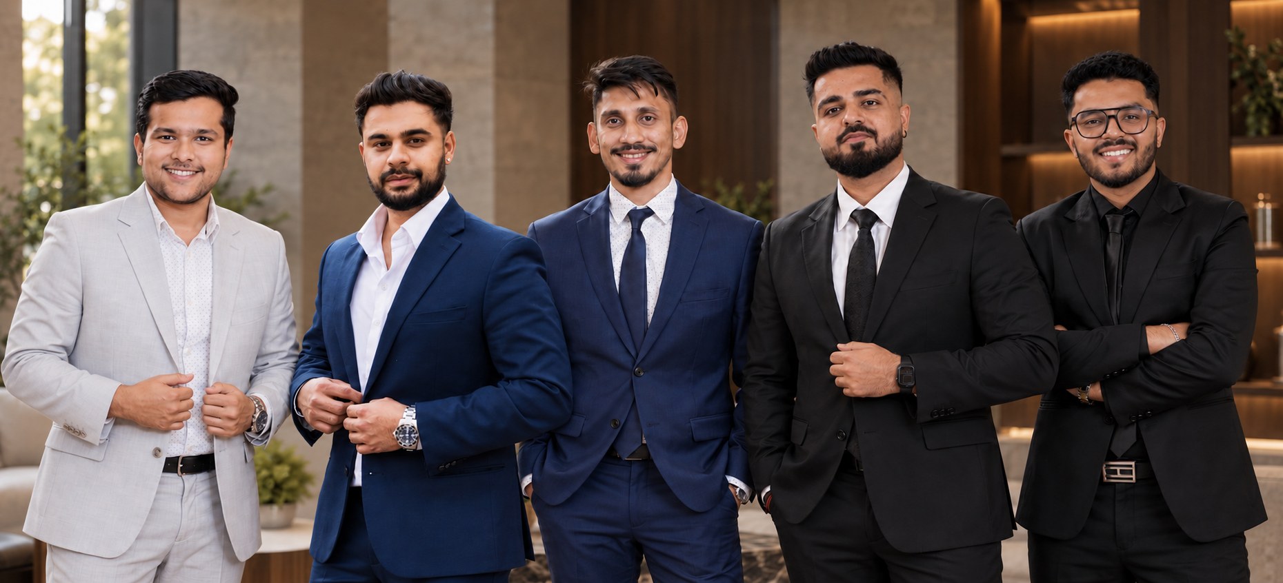 The Stone Group team, left to right: Rachit Hindocha, Tushar Rai Arora, Benny Jain PREC, Raj Juneja and Mridul Sohi